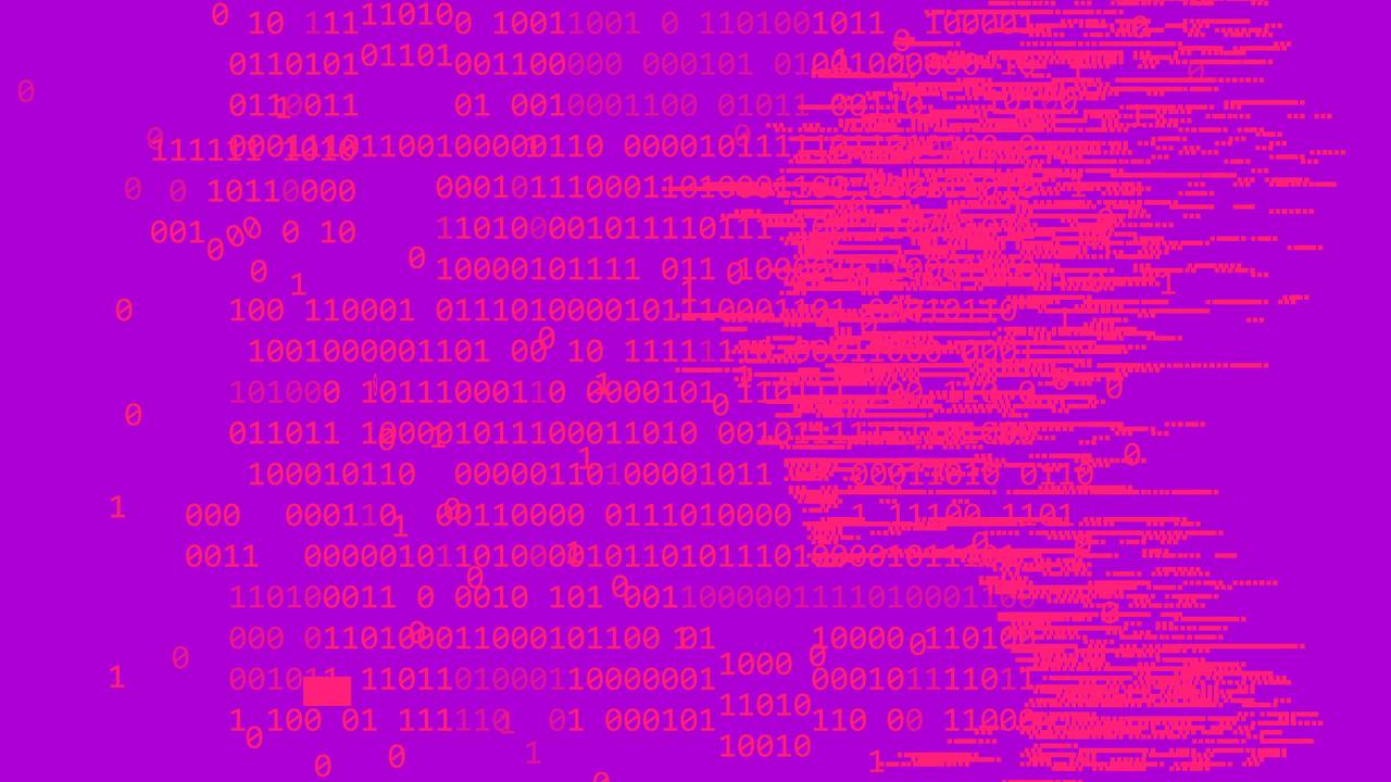 Mor zemin üzerine pembe ikili kod